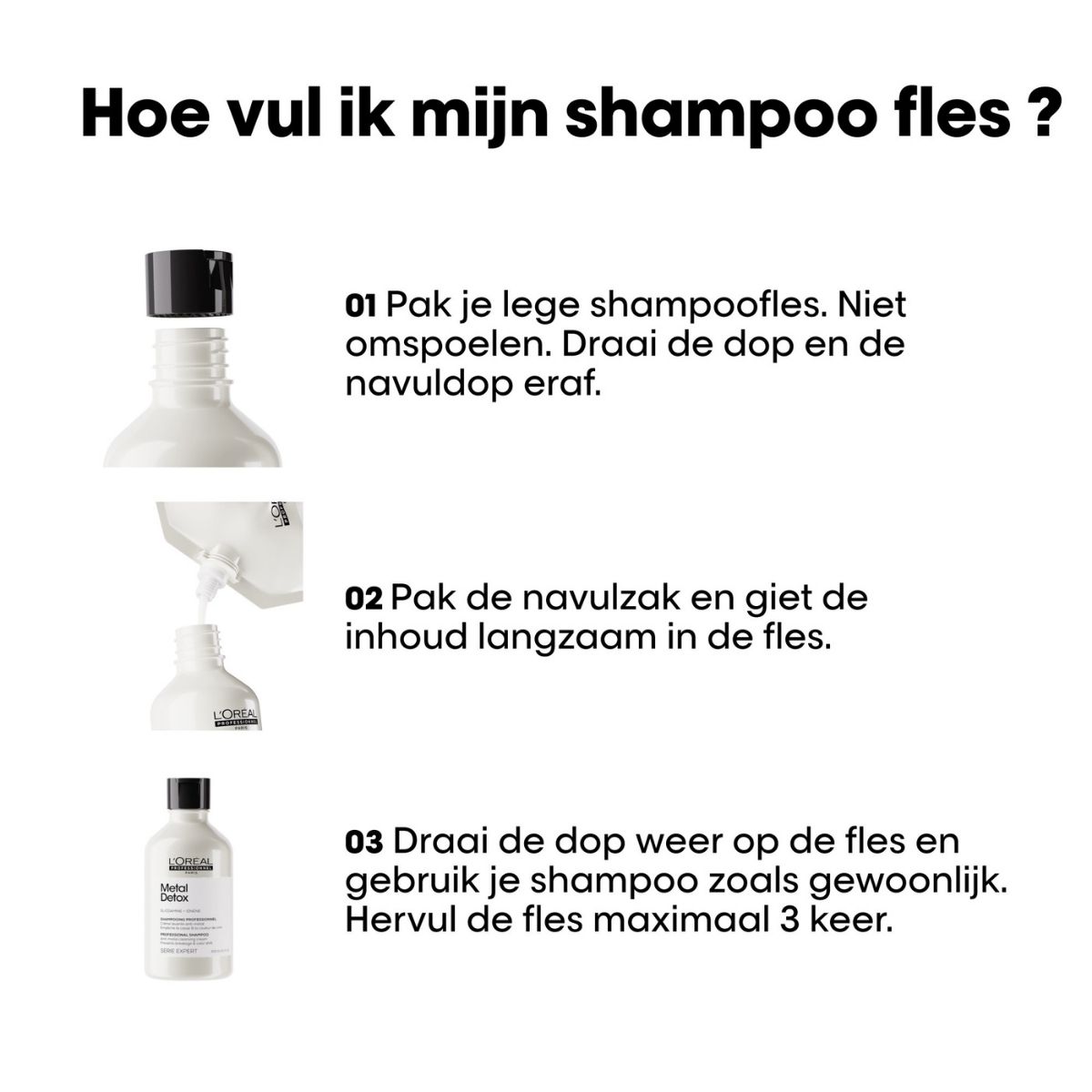 L'Oréal Professionnel - Metal Detox Shampoo 300 ml + Refill Shampoo 500 ml - Voordeelset 2