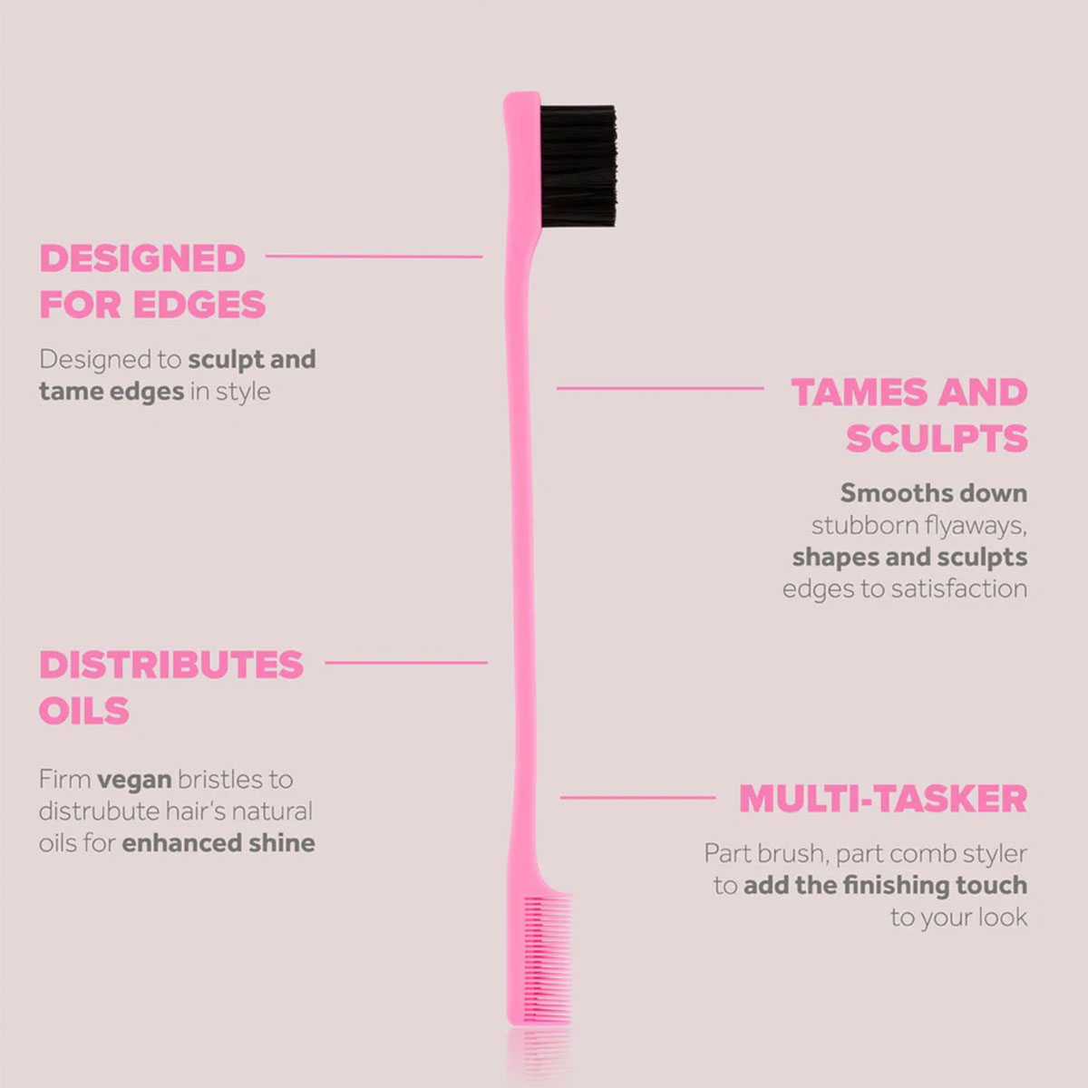 Lee Stafford - For The Love Of Curls - 3 in 1 Edge Brush & Comb 4