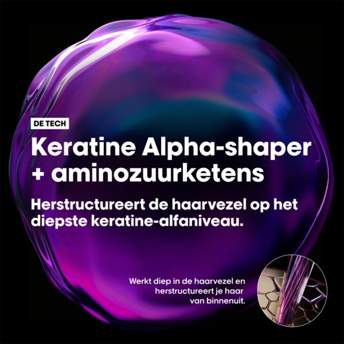 L'Oréal Professionnel Keratin Alpha Sleek Professioneel Haarmasker - Hydratatie en glans - Langdurige frizz- en volumecontrole - 250ml 2