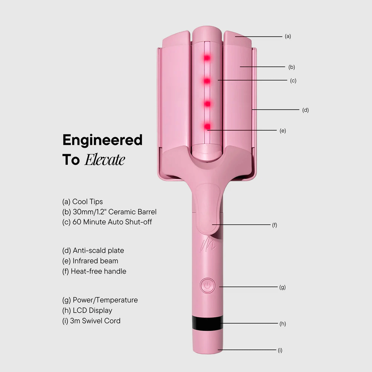 Mermade Hair - M Infrared Waver - Pink 4