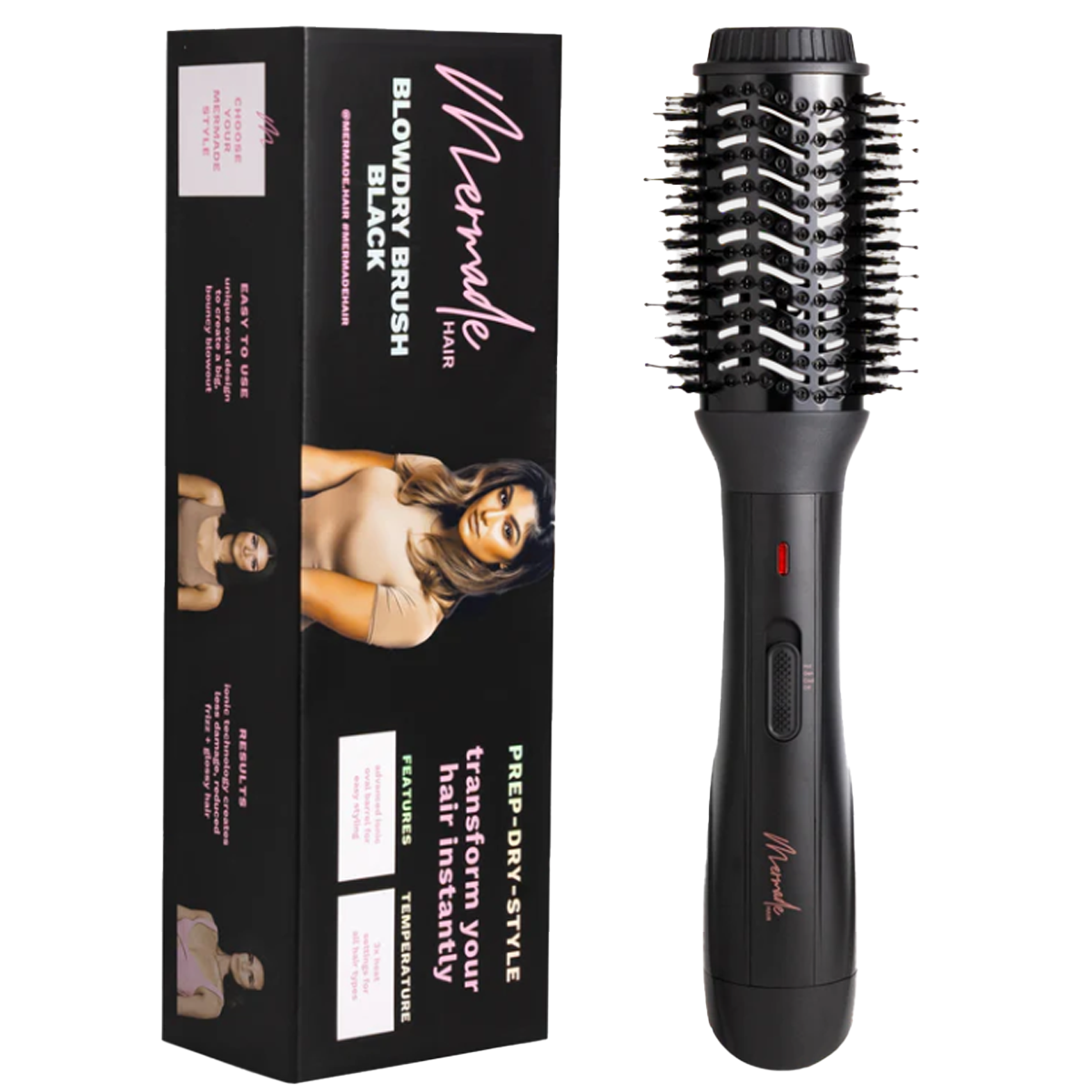 Mermade Hair - Blow Dry Brush - Sleek Black 3