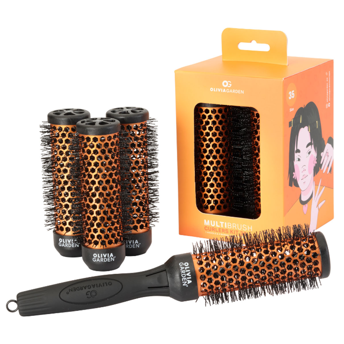 Olivia Garden Multibrush Curlers Kit 35 mm - morgen in huis✓
