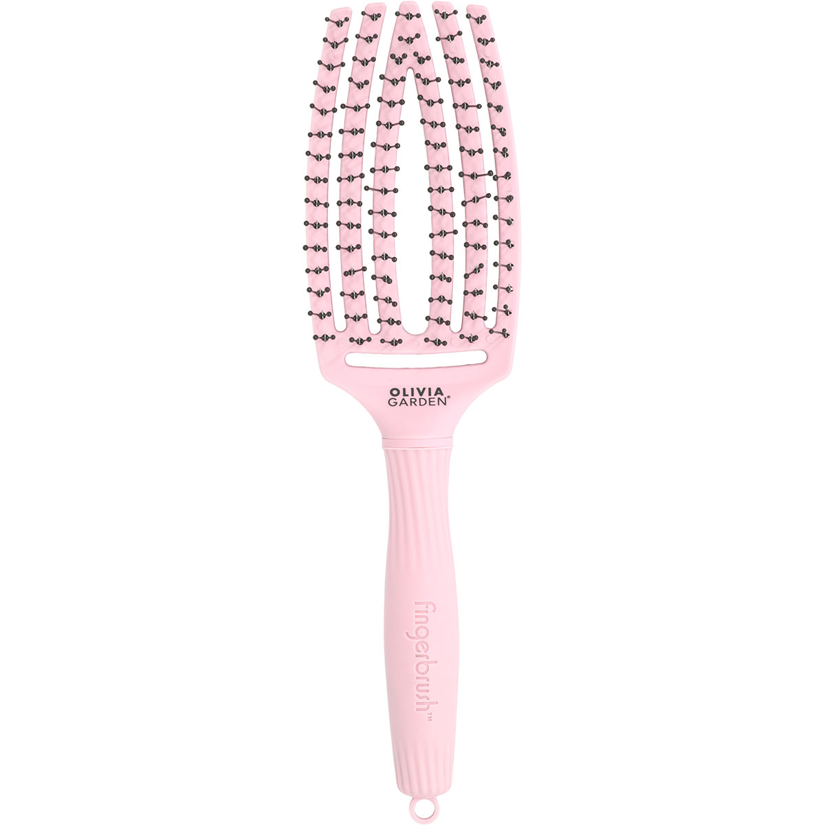 Olivia Garden - FingerBrush Double Bristle - Pastel Pink New 1