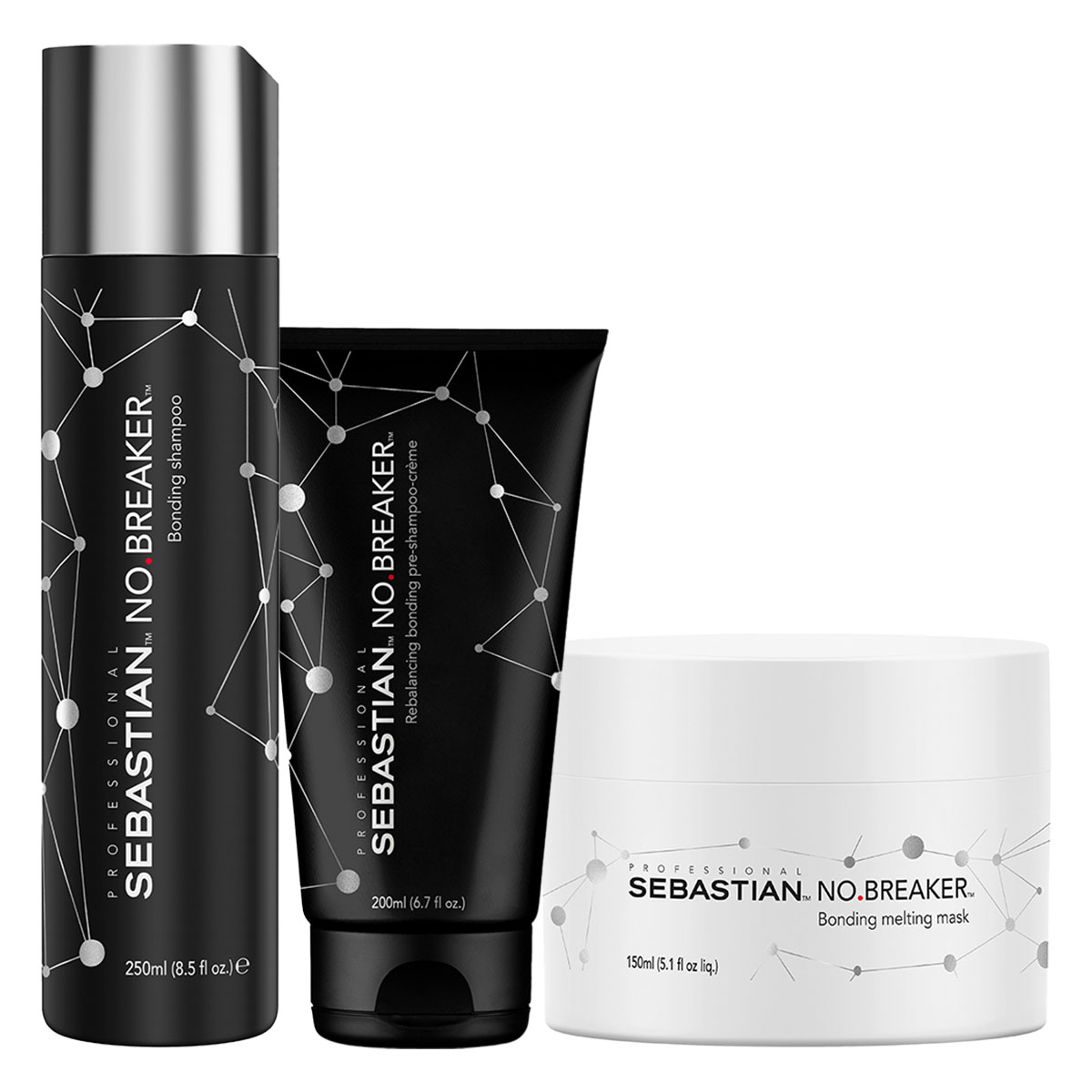 Sebastian - NO.BREAKER pre-shampoo, shampoo & haarmasker Voordeelset 1