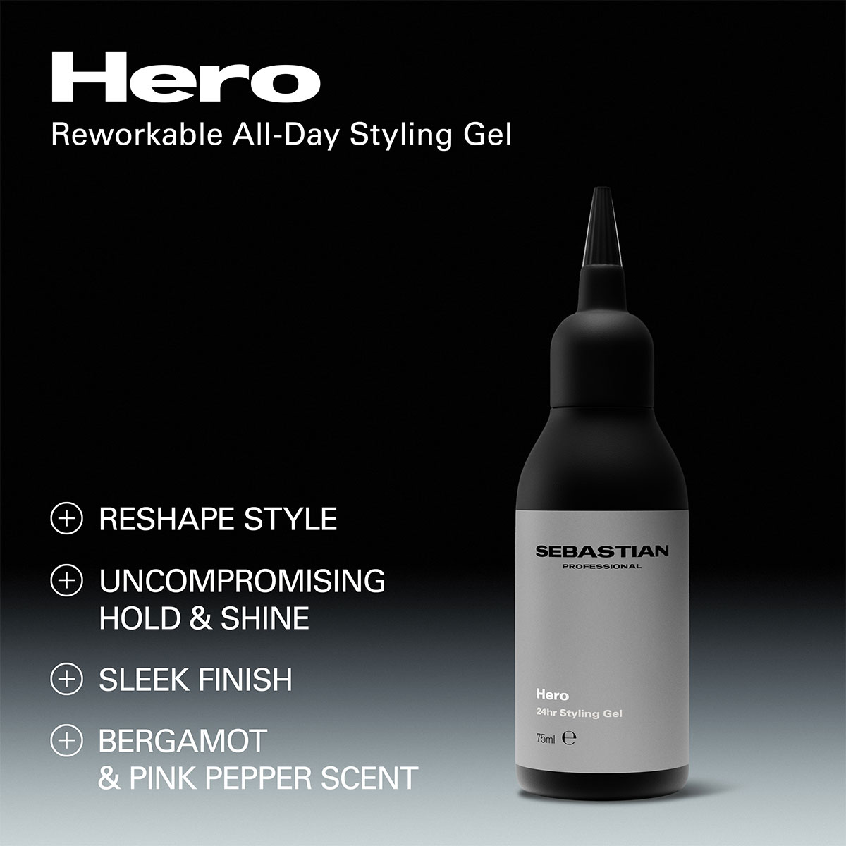 Sebastian - Hero Reworkable Styling Gel For Men - 75 ml 4
