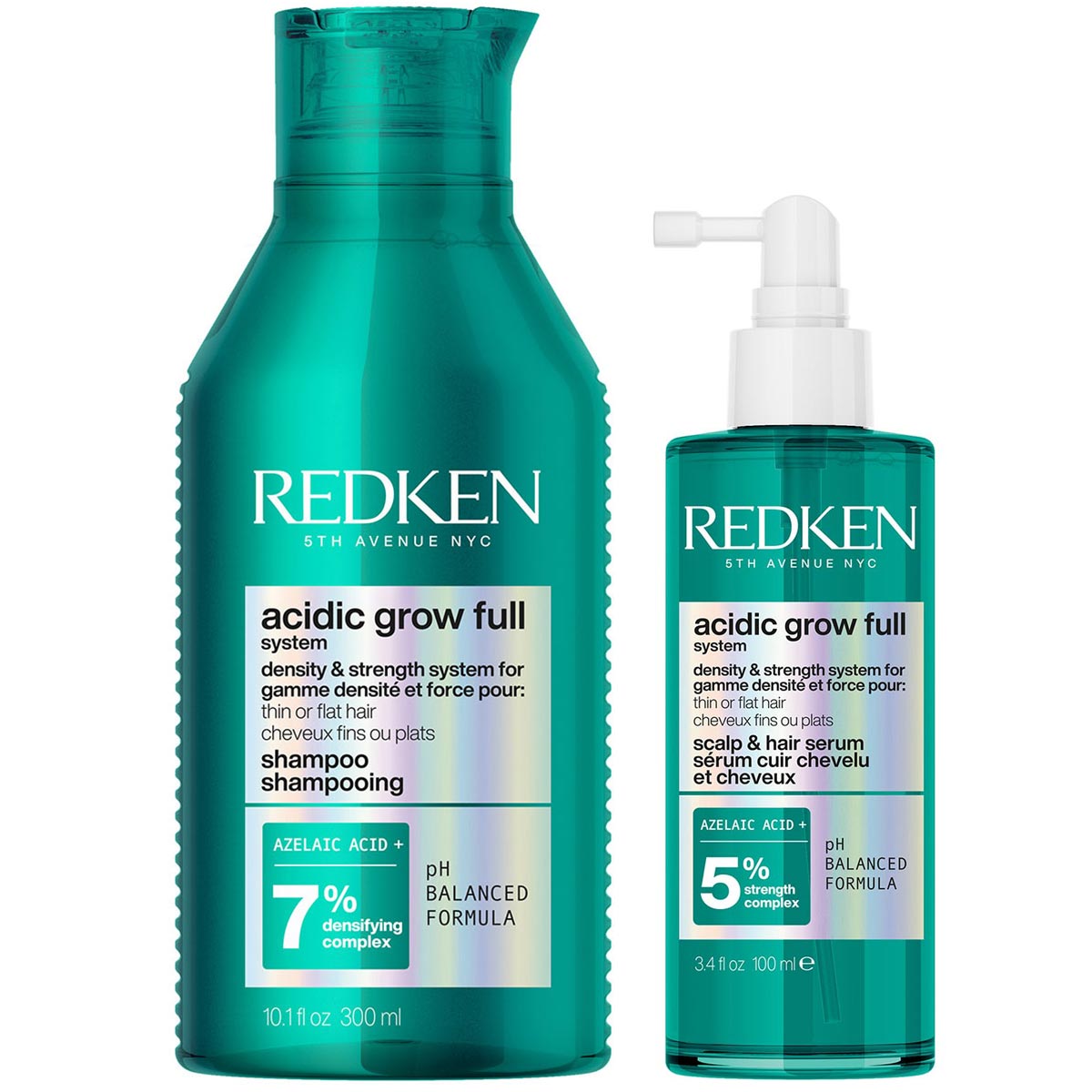Redken - Acidic Grow Full System Shampoo + Scalp & Hair Serum - Voordeelset 1