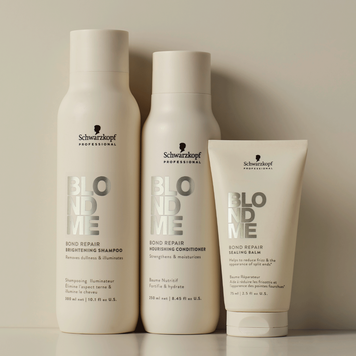 Schwarzkopf - Blond Me - Nourishing Shampoo, Conditioner & Leave-in Voordeelset 3