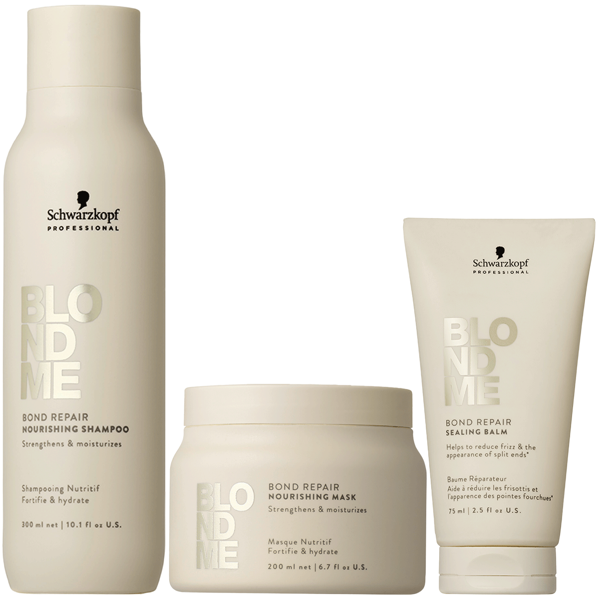 Schwarzkopf - Blond Me - Nourishing Shampoo, Masker & Leave-in set 1