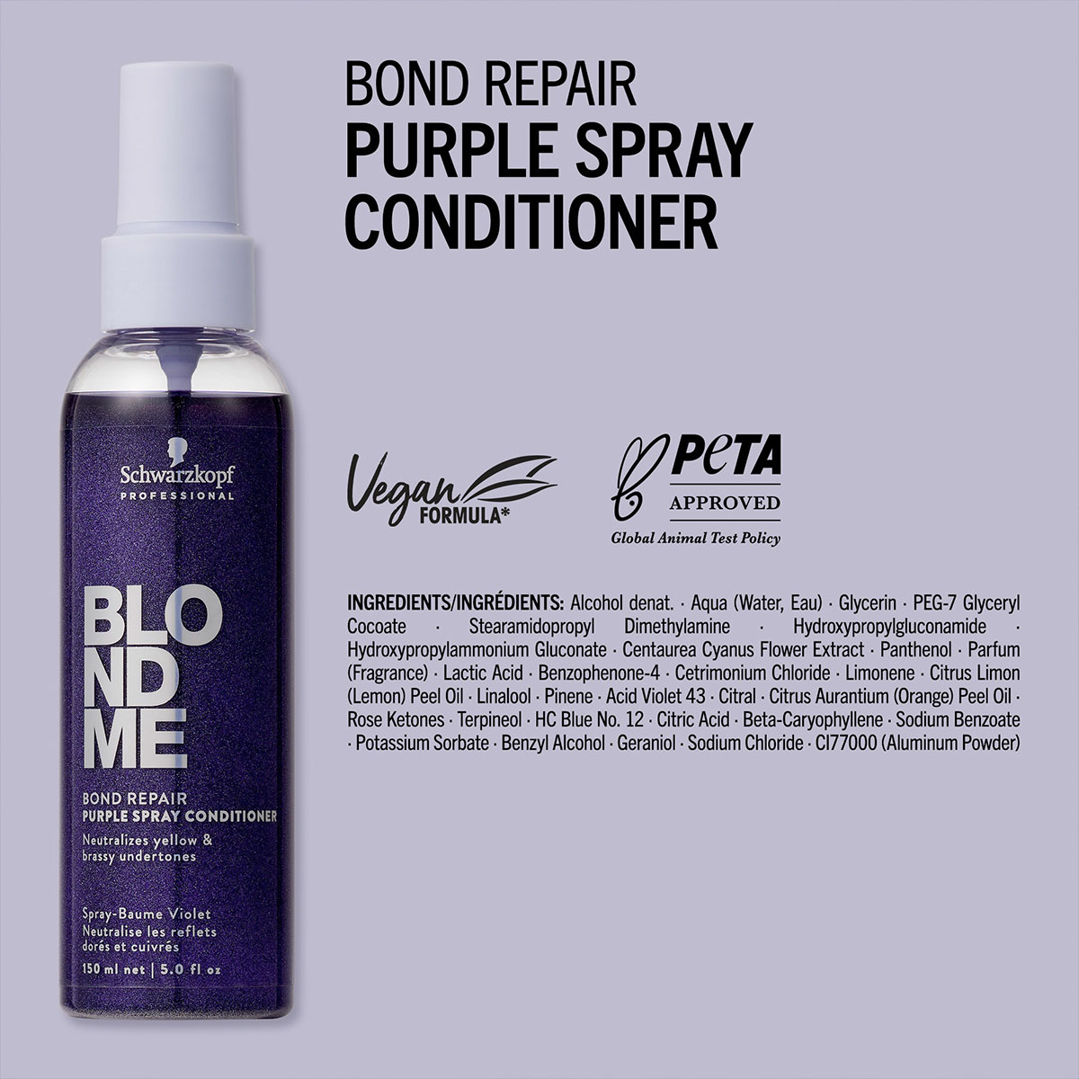 Schwarzkopf - Blond Me - Purple Spray Conditioner - 150 ml 7