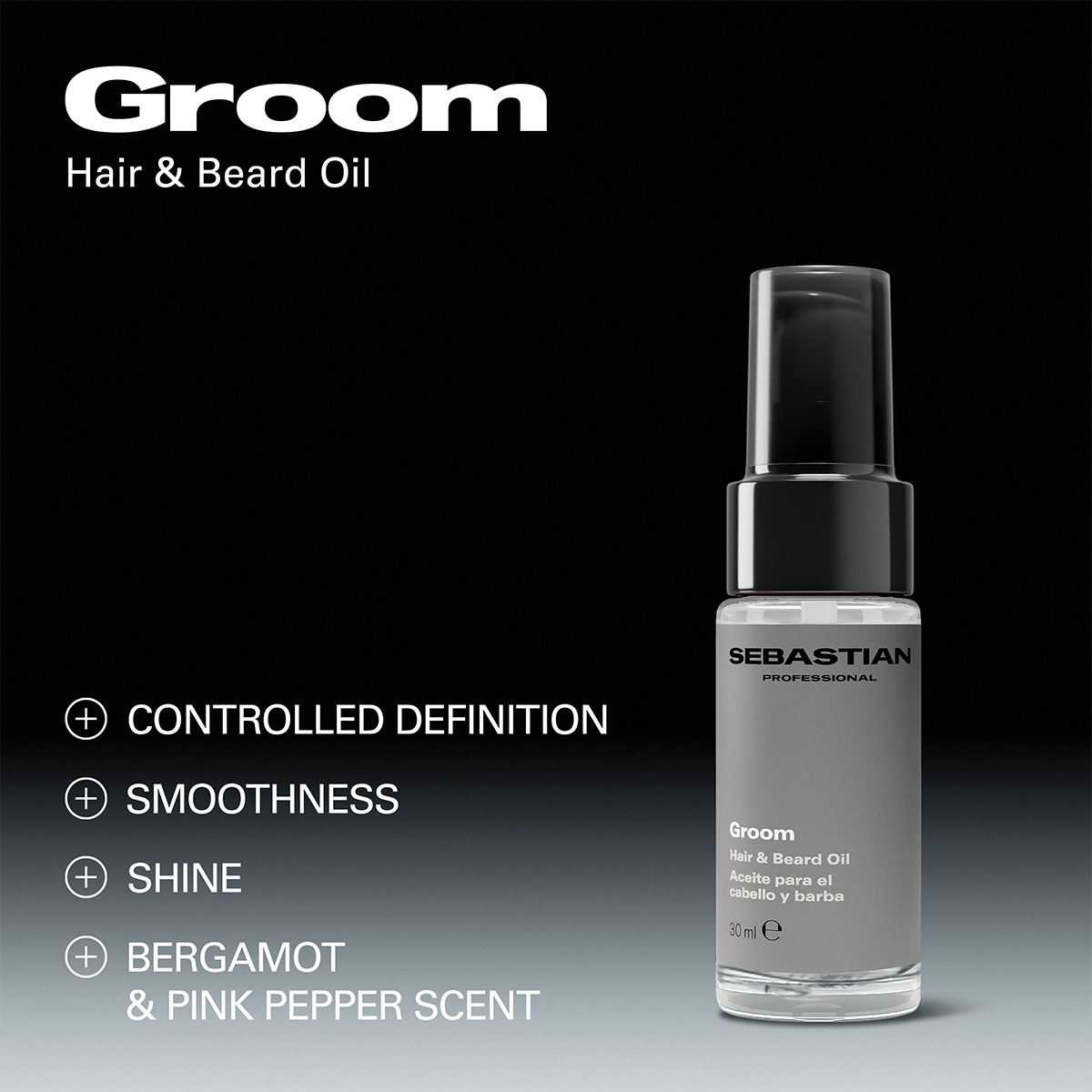 Sebastian - Groom Hair & Beard Oil For Men - 30 ml 4
