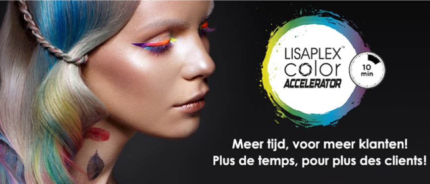 Verkort de inwerktijd van je haarverf met de nieuwe Lisaplex Color Accelerator.