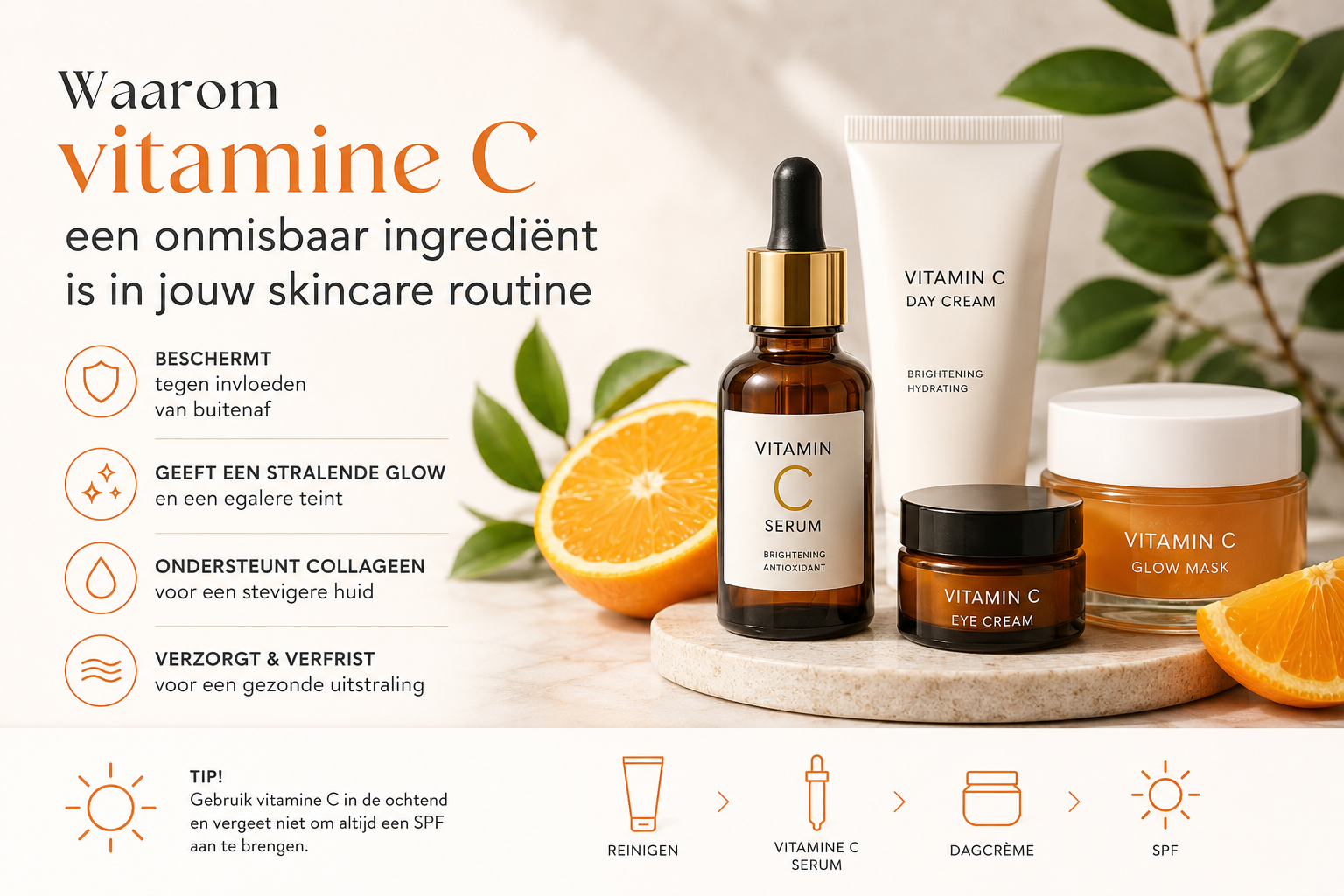 Waarom vitamine C een onmisbaar ingrediënt is in jouw skincare routine
