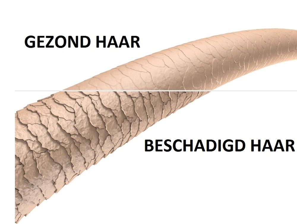 Gezonde cuticula versus beschadigde cuticula