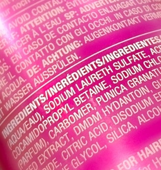 Shampoo Ingrediëntenlijst met Sodium Laureth Sulfate