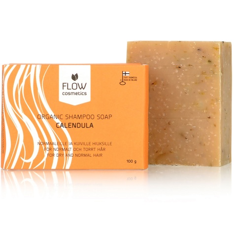 Shampoo Bar voor Droog, Natuurlijk Krullend Haar: Flow Cosmetics Shampoo Bar Calendula